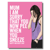 Mother's Day Piss Yourself Cartoon Card